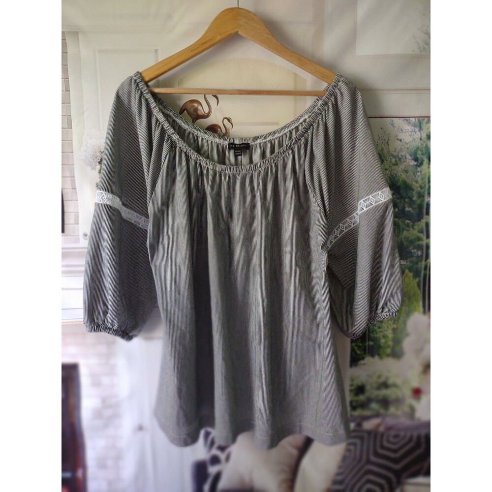 Lane Bryant Size 3X 22/24 Boho Top Peasant Renaissance Festival Crochet Womens